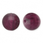 12 mm Perlen aus Acryl Round Aubergine 