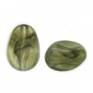 Perlen aus Acryl Egg-Shaped Olive green