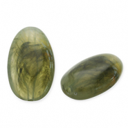Perlen aus Acryl Oblong Oval Olive green