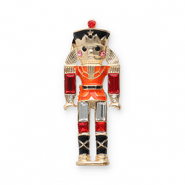 Broschen Nutcracker Gold-black-red