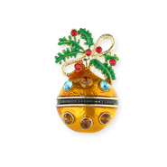 Broschen Christmas Bauble Gold-multicolour