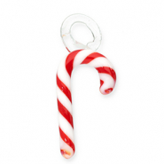 Glas-Anhänger Candy Cane Red-white