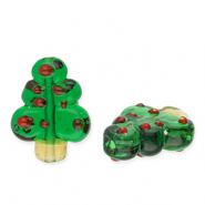 Glas Perlen Christmas Tree Dark green