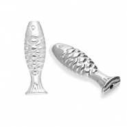 Perlen aus Stainless Steel - Rostfreiem Stahl Fish Silver