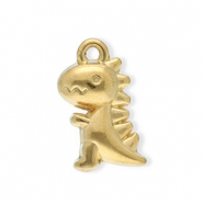 Anh&auml;nger aus Stainless Steel - Rostfreiem Stahl Dinosaur Gold
