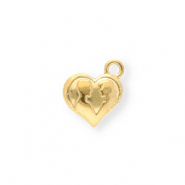 Anh&auml;nger aus Stainless Steel - Rostfreiem Stahl Heart with Silhouette Gold