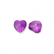 Facetten Perlen Fashion Heart Purple