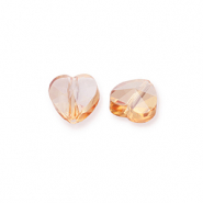 Facetten Perlen Fashion Heart Peachy beige-pearl shine coating