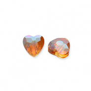 Facetten Perlen Fashion Heart Flame orange-AB coating