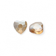 Facetten Perlen Fashion Heart Peachy beige-pearl shine coating