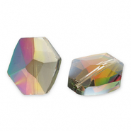 Facetten Perlen Fashion Hexagon Silver-AB coating