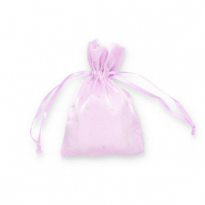 Satin Schmuck Beutel with Strass Lilac-silver