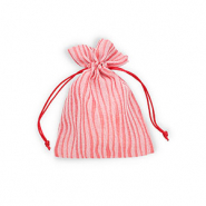 Schmuck Beutel with Lines Red-white