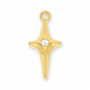 Anh&auml;nger aus Stainless Steel - Rostfreiem Stahl Star with Strass Gold-transparent