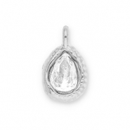 Anh&auml;nger aus Stainless Steel - Rostfreiem Stahl Drop with Facet Silver-transparent