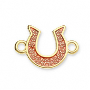 Anh&auml;nger Metall DQ Connector Horseshoe Gold-copper brown (Nickelfrei)