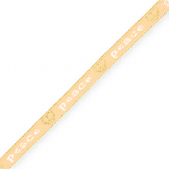 BY31&reg; Schmucktextband "Peace" Vanilla yellow-white-gold