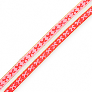 BY31&reg; Schmucktextband Bows Light pink-red-gold