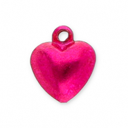 Anh&auml;nger Metall Gl&ouml;ckchen Heart Fuchsia