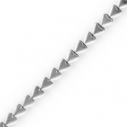 Perlen aus H&auml;matit Heart Silver