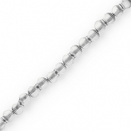 Perlen aus H&auml;matit Shell Silver