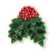 Broschen Holly Green-red-black