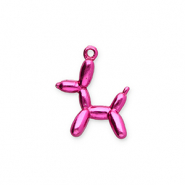 Anh&auml;nger Metall Balloon Dog Metallic fuchsia pink