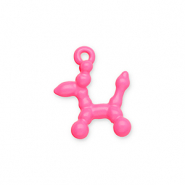 Anh&auml;nger Metall Balloon Dog Neon pink