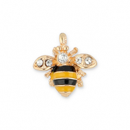 Anh&auml;nger Metall Bee Gold-black-yellow-transparent