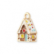 Anh&auml;nger Metall Gingerbread House Gold-multicolour