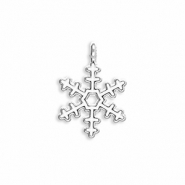Anh&auml;nger Metall Snowflake Silver-white