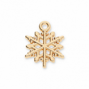 Anh&auml;nger Metall Snowflake Gold