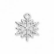 Anh&auml;nger Metall Snowflake Silver