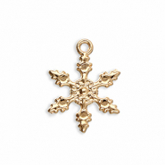 Anh&auml;nger Metall Snowflake Gold