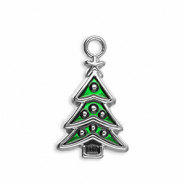 Anh&auml;nger Metall Christmas Tree Silver-green