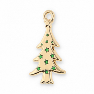 Anh&auml;nger Metall Christmas Tree Gold-green