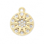 TQ Metall Brass Anh&auml;nger Sun Gold-transparent