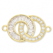 TQ Metall Brass Zwischenst&uuml;ck Round Gold-transparent