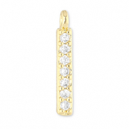 TQ Metall Brass Anh&auml;nger Bar Gold-transparent