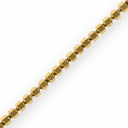 Perlen aus H&auml;matit Hexagon Gold