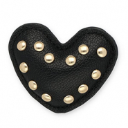 Statement hangers mit Nieten Heart Black-gold