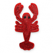 Statement hangers mit Strass Lobster Red-black
