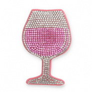 Statement hangers mit Strass Wine Glass Pink-crystal-light pink