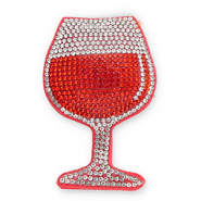 Statement hangers mit Strass Wine Glass Orange-crystal-coral red