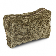 BY31&reg; Etui Sammt with stiched Circles Olive brown