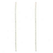 TQ Metall Brass Ohrringe / Ohrstecker mit Strass Gold-crystal