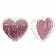 Schmuck transparent&nbsp;Heart Transparent-berry wine red-light pink