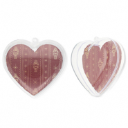 Schmuck transparent&nbsp;Heart Transparent-port red-beige