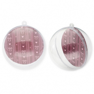 Schmuck transparent&nbsp;Ball Transparent-berry wine red-light pink