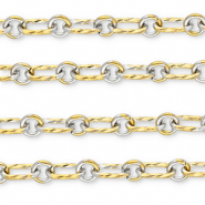 Zubeh&ouml;r aus Stainless Steel - Rostfreiem Stahl Gliederkette Oval-Round Gold-silver